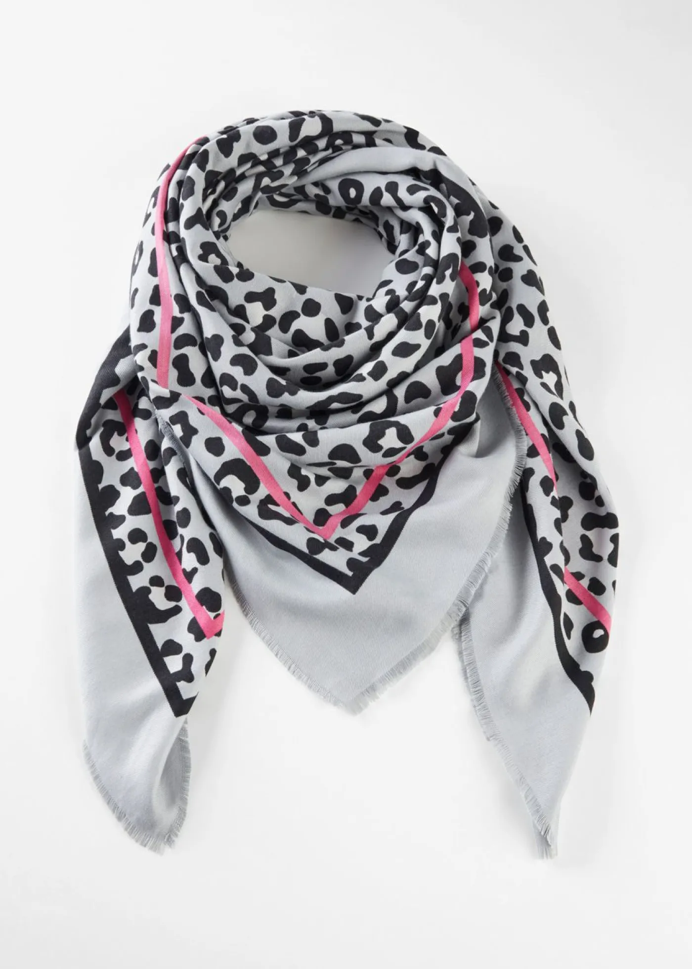bonprix bonprix Bufanda estampado leo gris/negro Best