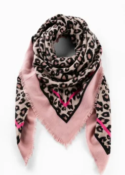 bonprix bonprix Bufanda Rosa con estampado de leopardo New