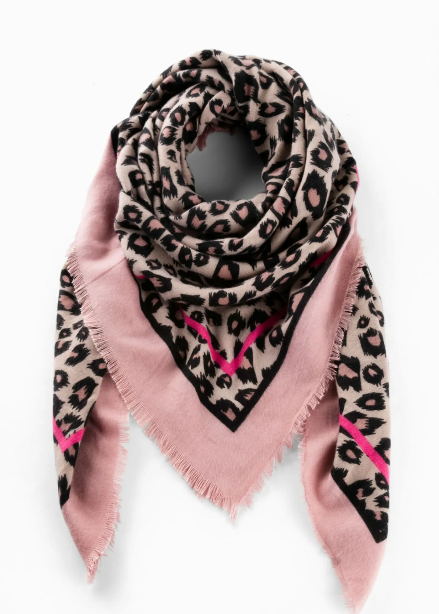 bonprix bonprix Bufanda Rosa con estampado de leopardo New
