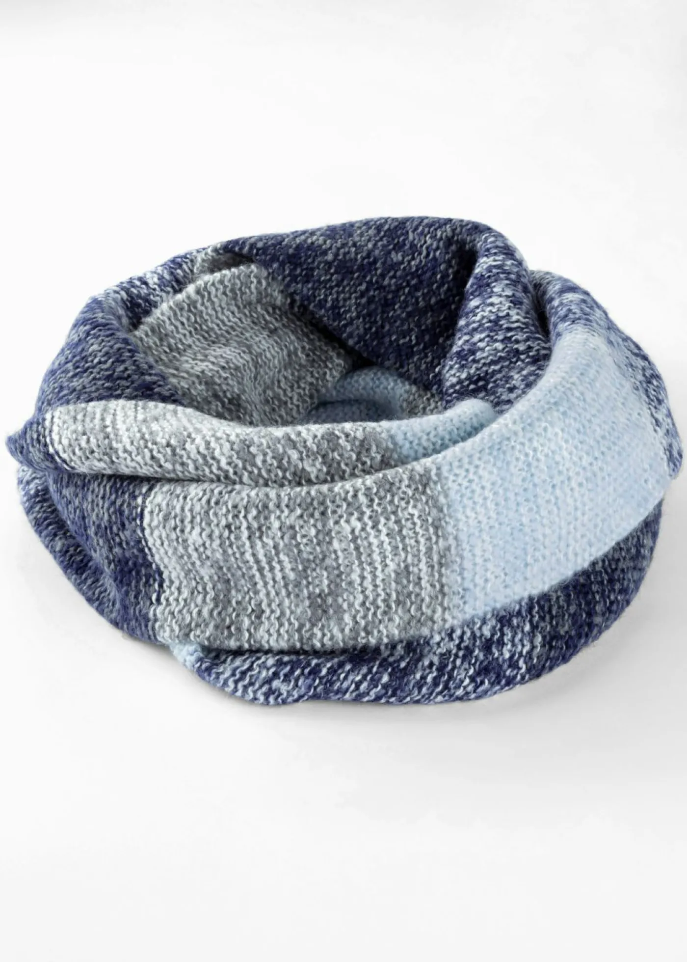 bonprix bonprix Bufanda bucle Azul empolvado-azul oscuro-blanco lana Hot