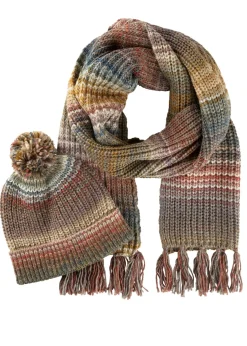 bonprix bonprix Bufanda y gorro (2 piezas) Multicolor Sale
