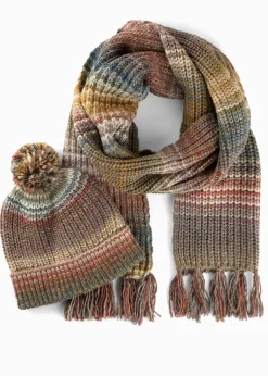 bonprix bonprix Bufanda y gorro (2 piezas) Multicolor Sale