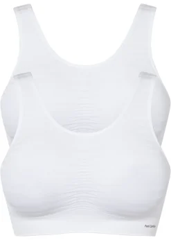 bonprix bonprix Bustier Feel Comfort sin costuras (2 unidades) 2 unidades en blanco de rayas Best