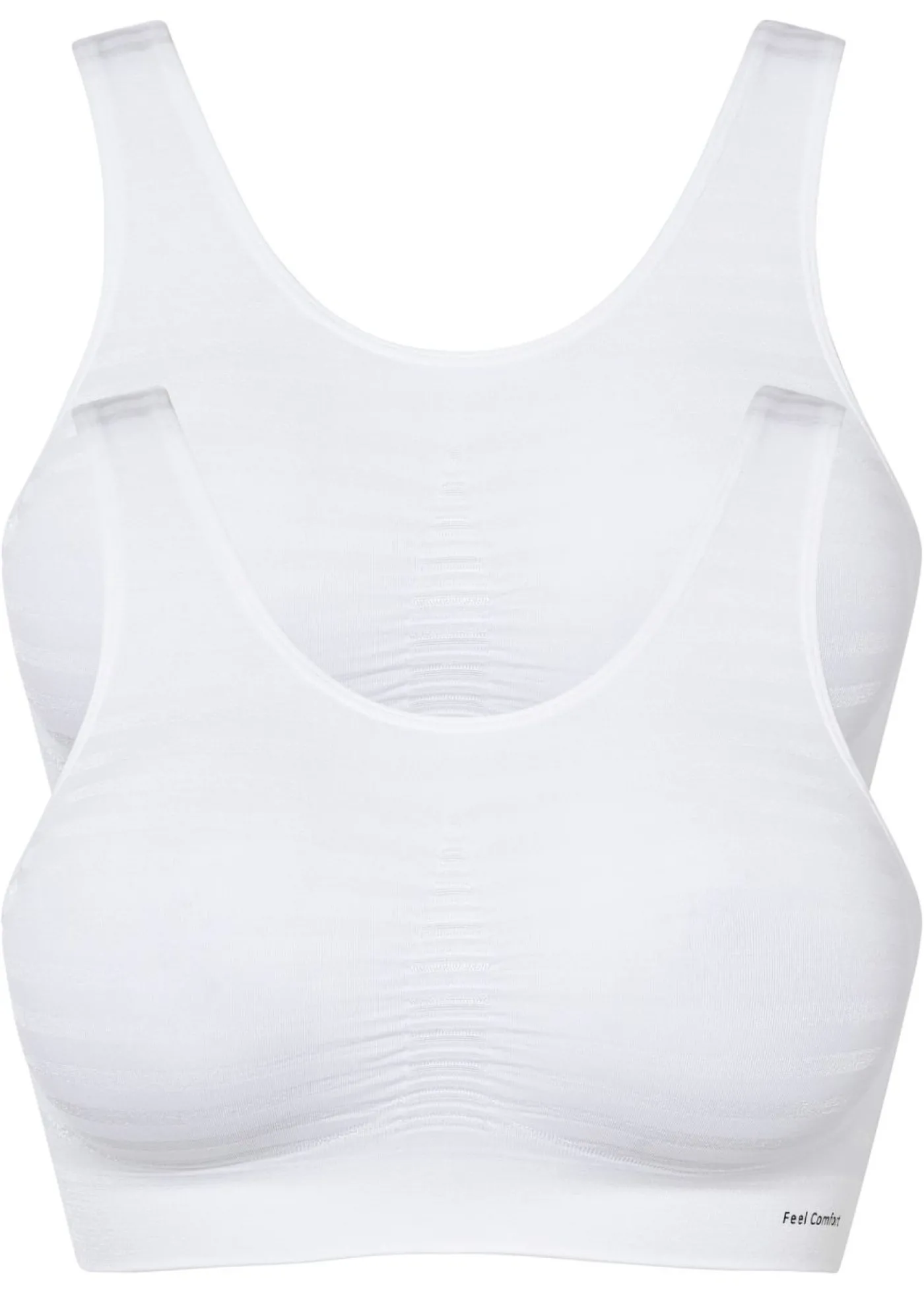 bonprix bonprix Bustier Feel Comfort sin costuras (2 unidades) 2 unidades en blanco de rayas Best