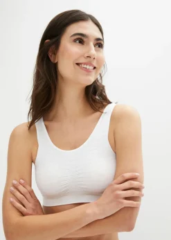 bonprix bonprix Bustier Feel Comfort sin costuras (2 unidades) 2 unidades en blanco de rayas Best