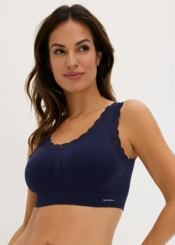 bonprix bonprix Bustier Feel Comfort sin costuras (2 unidades) 2x azul marino Clearance