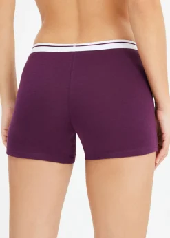 bonprix bonprix Bóxer de largo medio con algodón orgánico (4 unidades) negro+morado intenso+azul horizonte Best