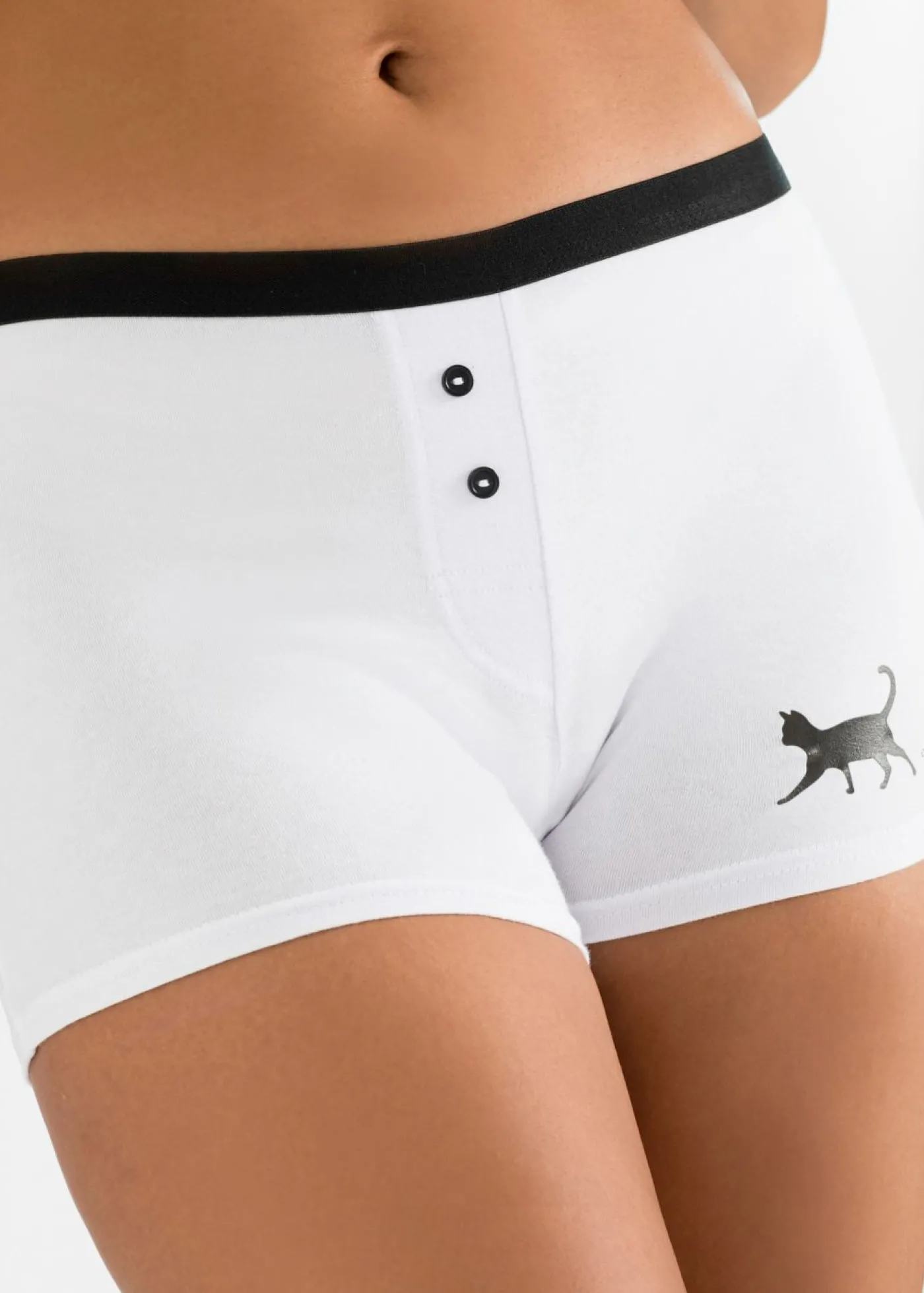bonprix bonprix Bóxer de mujer (4 unidades) Negro-blanco Discount
