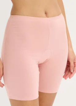 bonprix bonprix Bóxer largo de mujer con algodón orgánico (3 unidades) rosa vintage-pizarra-blanco Hot