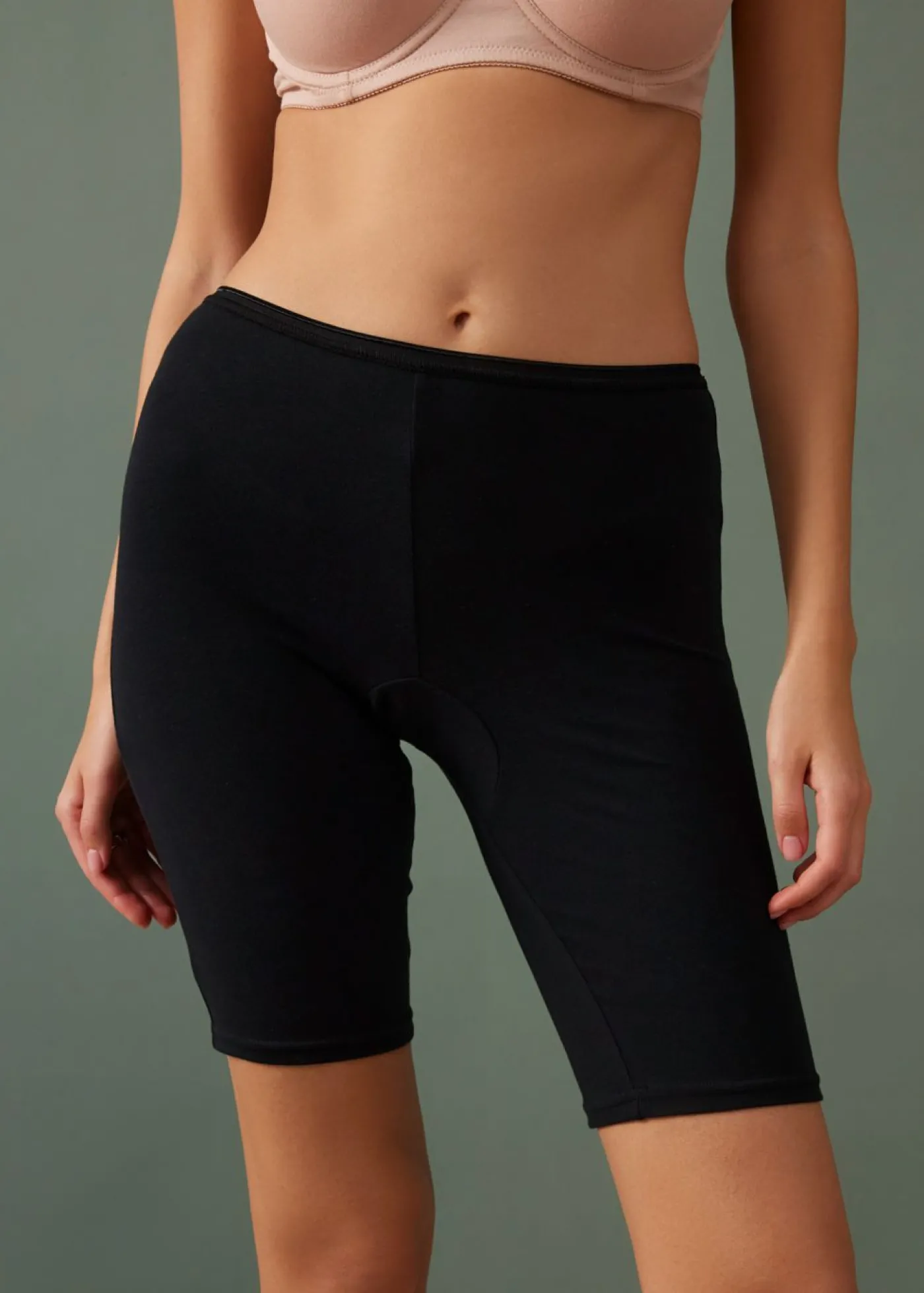 bonprix bonprix Bóxers largos con algodón orgánico para mujeres (4 unidades) negro+beige mate Discount