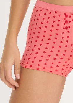 bonprix bonprix Bóxers para mujeres (4 unidades) rojo salsa-rosa coral-blanco