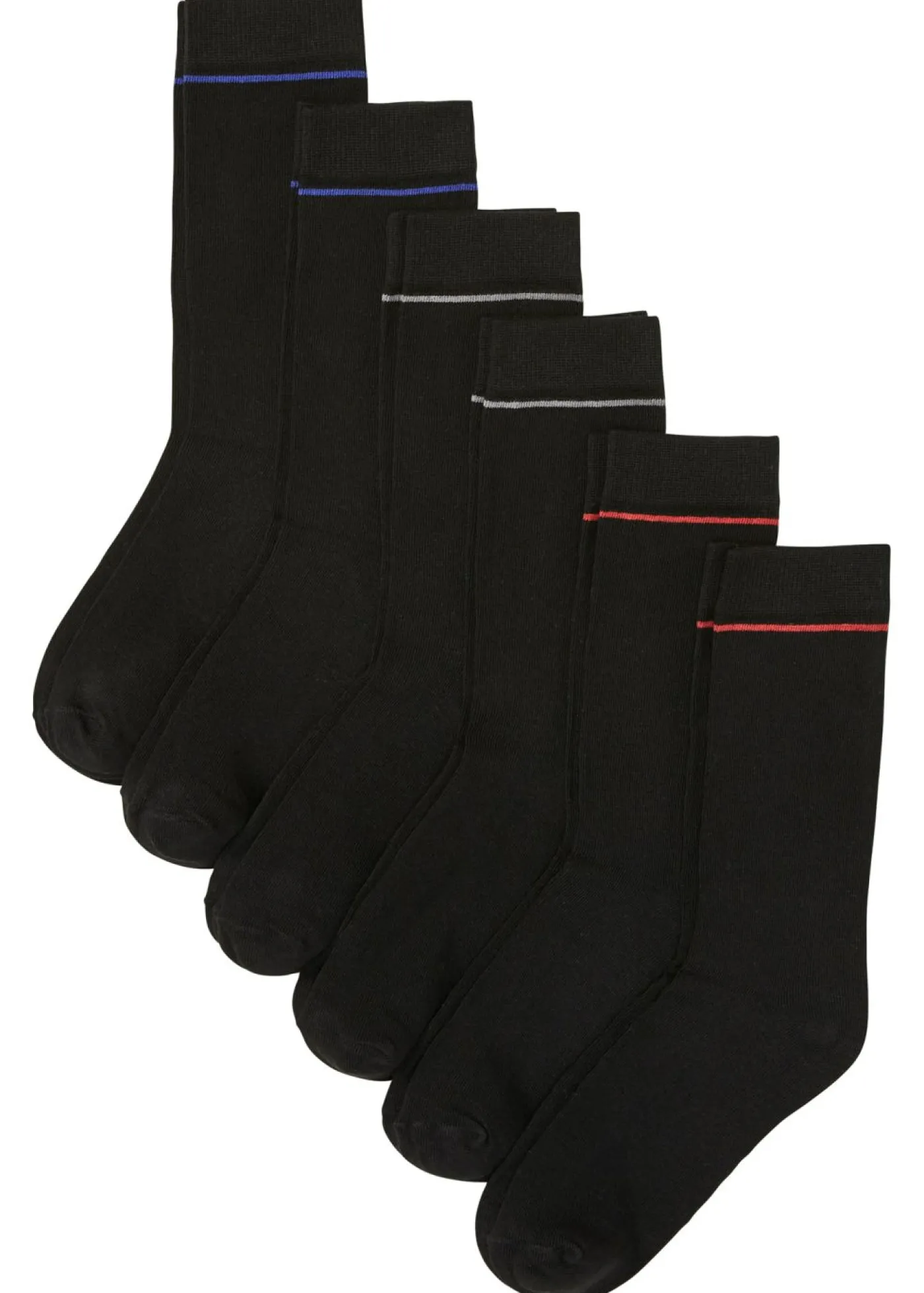 bonprix bonprix Calcetines con algodón orgánico (6 pares) Negro de rayas Discount