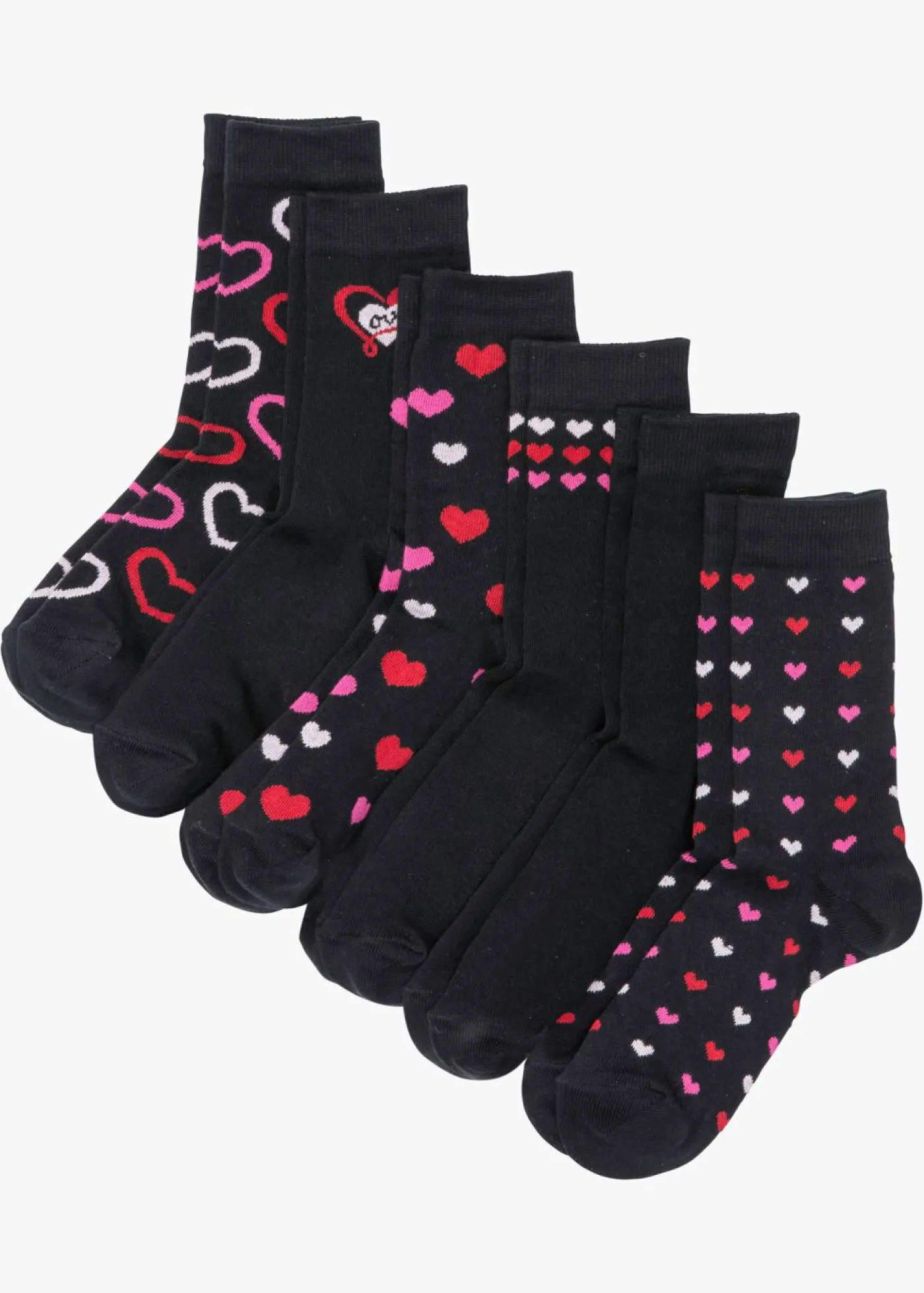 bonprix bonprix Calcetines con algodón orgánico (6 pares) Negro estampado Sale