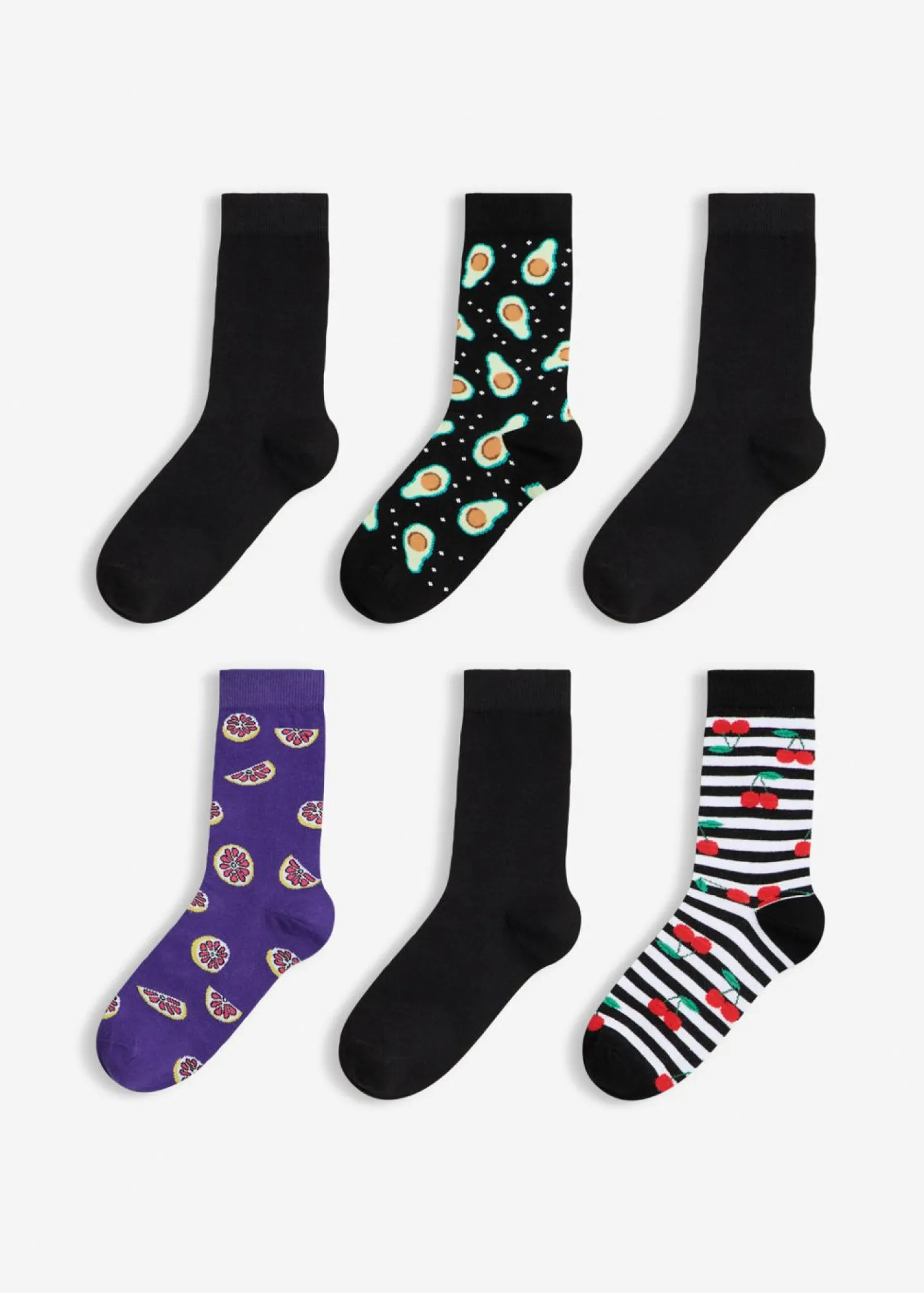 bonprix bonprix Calcetines con algodón orgánico (6 pares) Negro Hot