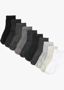 bonprix bonprix Calcetines cortos con algodón orgánico (10 pares) Tonos grises Best