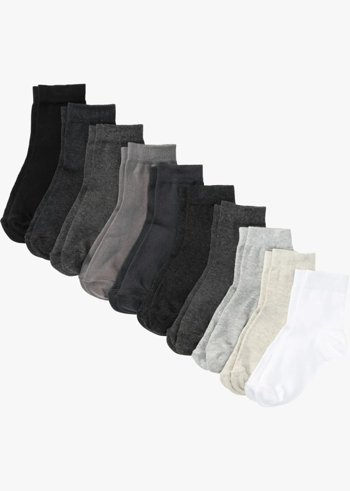 bonprix bonprix Calcetines cortos con algodón orgánico (10 pares) Tonos grises Best