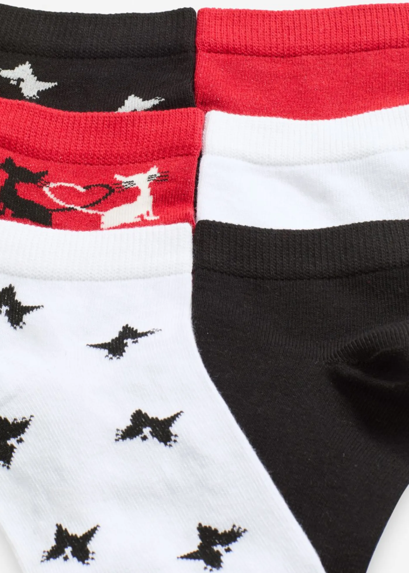 bonprix bonprix Calcetines cortos con algodón orgánico (7 pares) negro-blanco-rojo salsa Discount