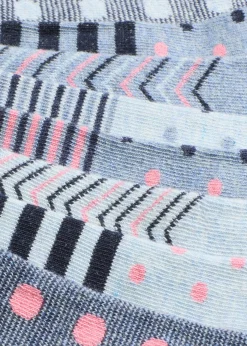 bonprix bonprix Calcetines cortos con algodón orgánico (8 pares) azul marino-rosa pálido-azul pálido-azul Outlet