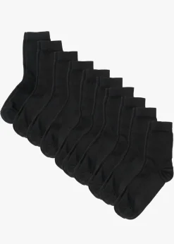 bonprix bonprix Calcetines de algodón orgánico (10 unidades) Negro Hot