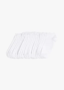 bonprix bonprix Calcetines deportivos con algodón orgánico (20 pares) Blanco Clearance