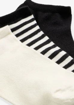 bonprix bonprix Calcetines deportivos de algodón orgánico (6 pares) Negro-blanco lana Clearance
