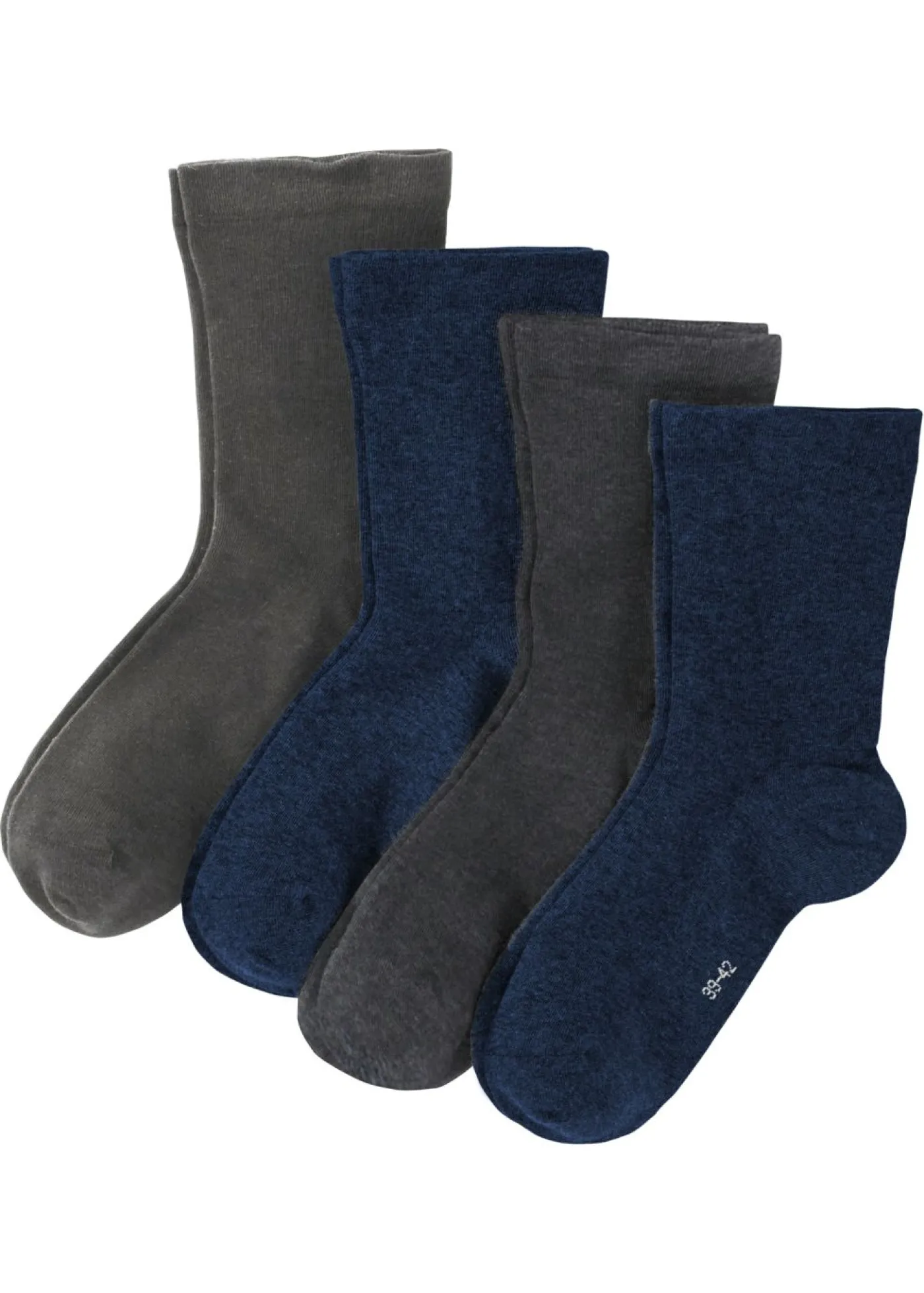 bonprix bonprix Calcetines sin presión en el borde (4 pares) Azul marino + gris jaspeado Discount