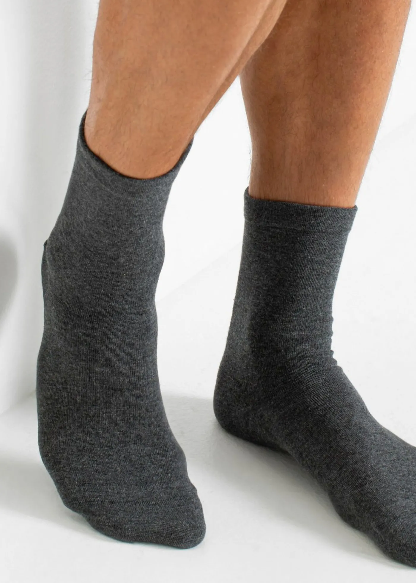 bonprix bonprix Calcetines sin presión en el borde (4 pares) Azul marino + gris jaspeado Discount