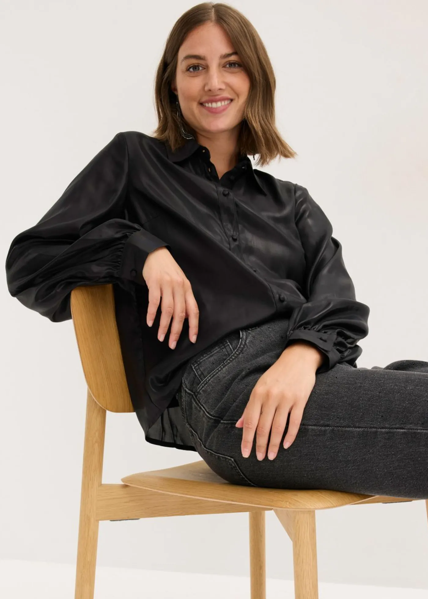 bonprix bonprix Camisa Negro Discount