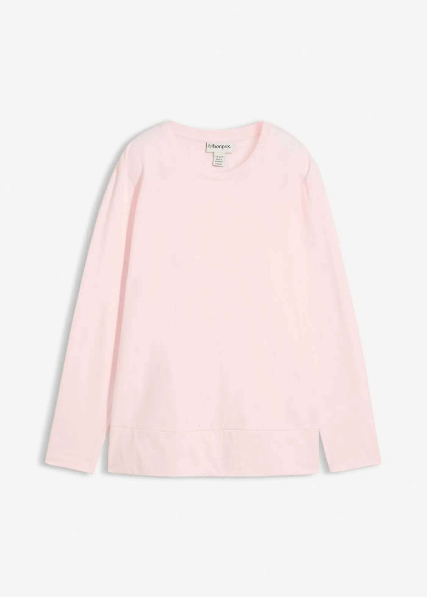 bonprix bonprix Camisa de algodón orgánico con manga larga Rosa claro Hot