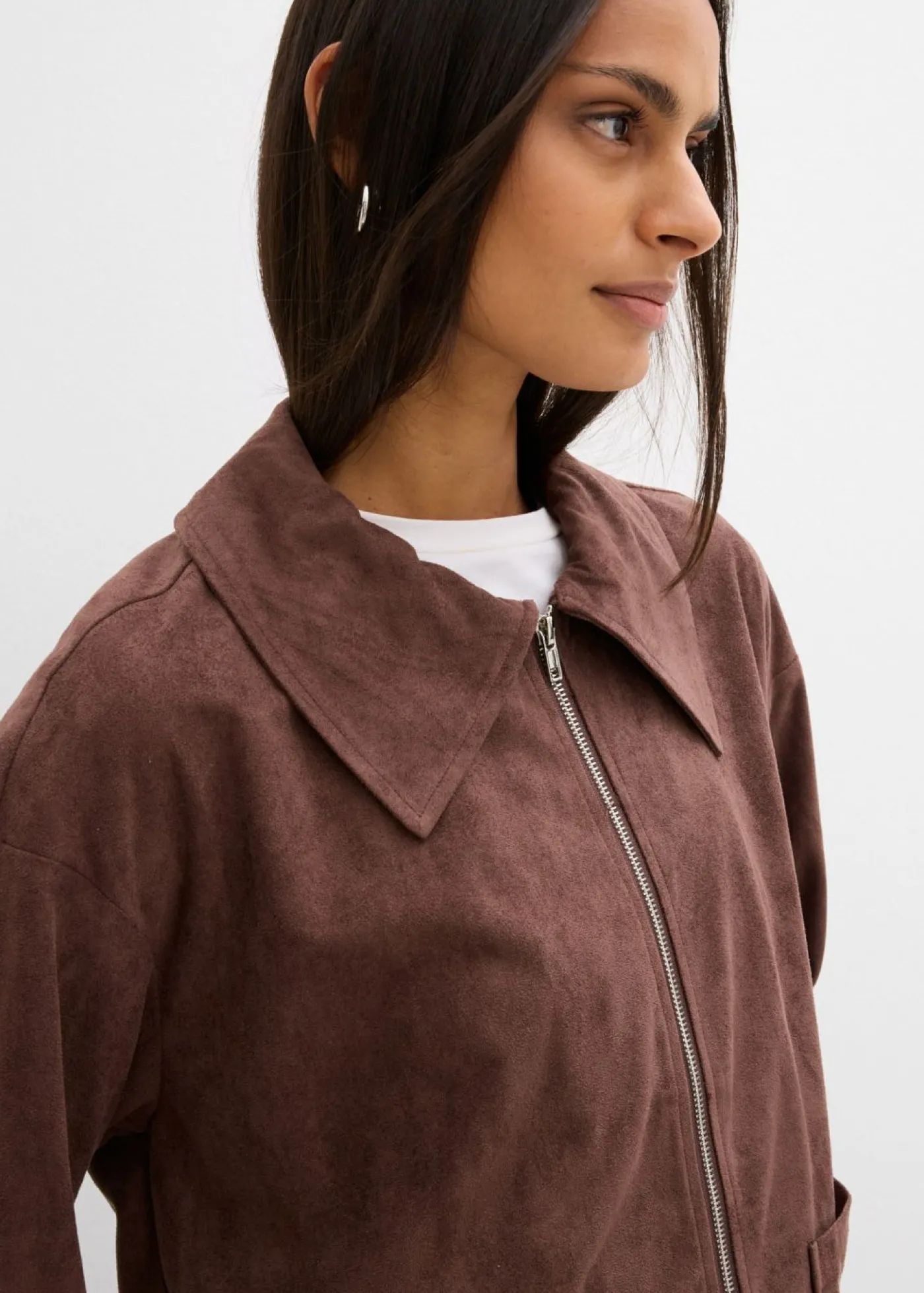 bonprix bonprix Camisa de ante sintético marrón Clearance