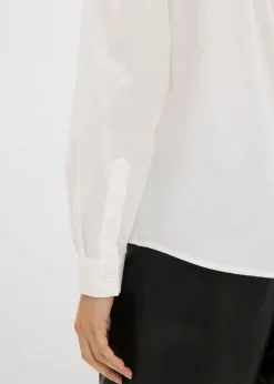 bonprix bonprix Camisa oversize con bolsillo en contraste estampado leo blanco New