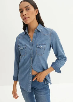 bonprix bonprix Camisa vaquera Azul claro New