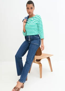 bonprix bonprix Camisa vaquera azul piedra gastado Sale