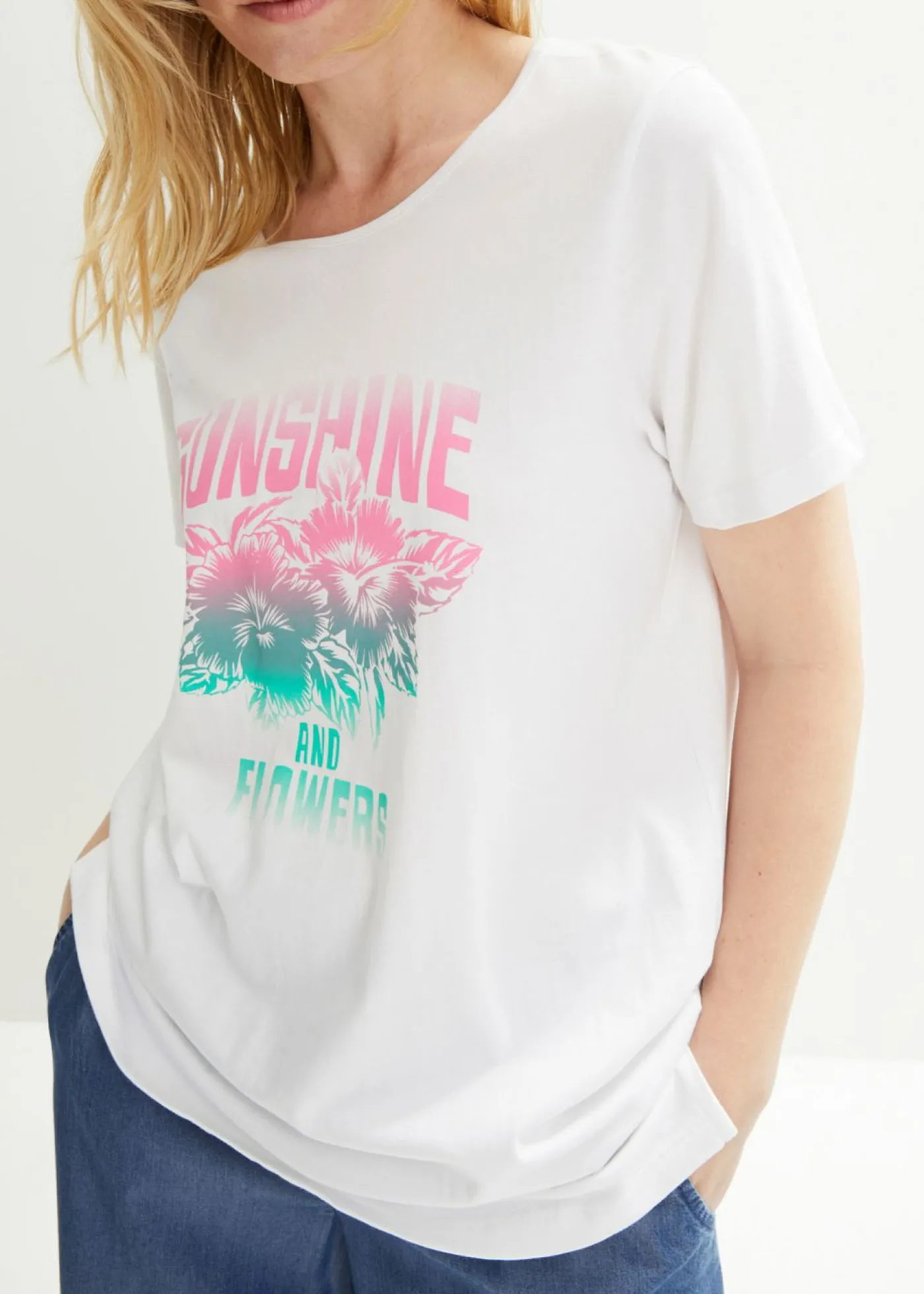 bonprix bonprix Camiseta Blanco estampado Clearance