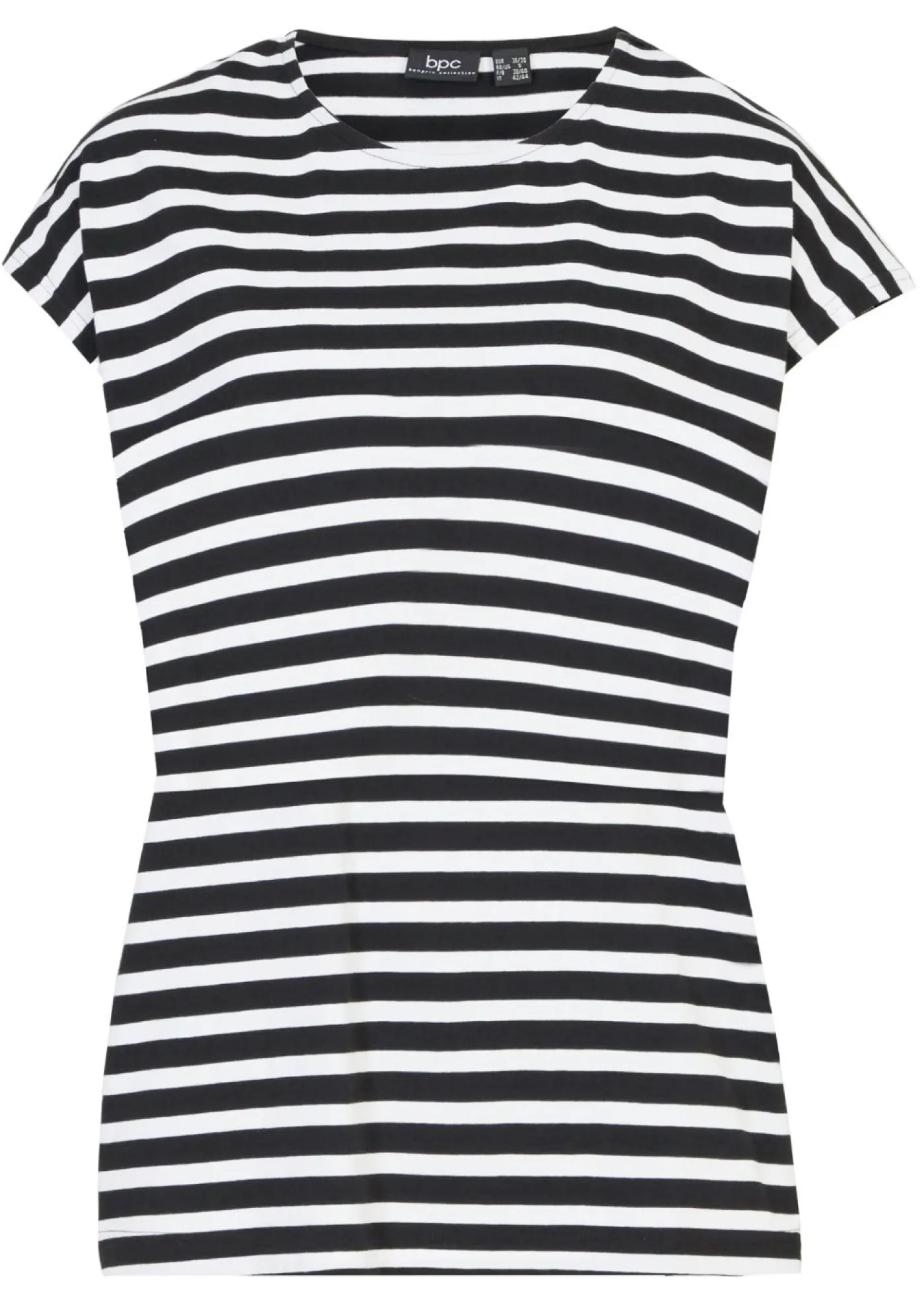 bonprix bonprix Camiseta Negro-blanco con rayas New