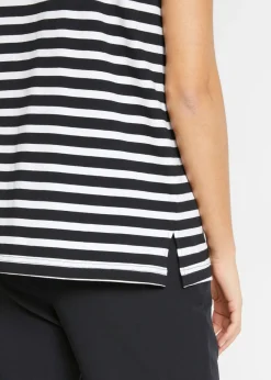 bonprix bonprix Camiseta Negro-blanco con rayas New
