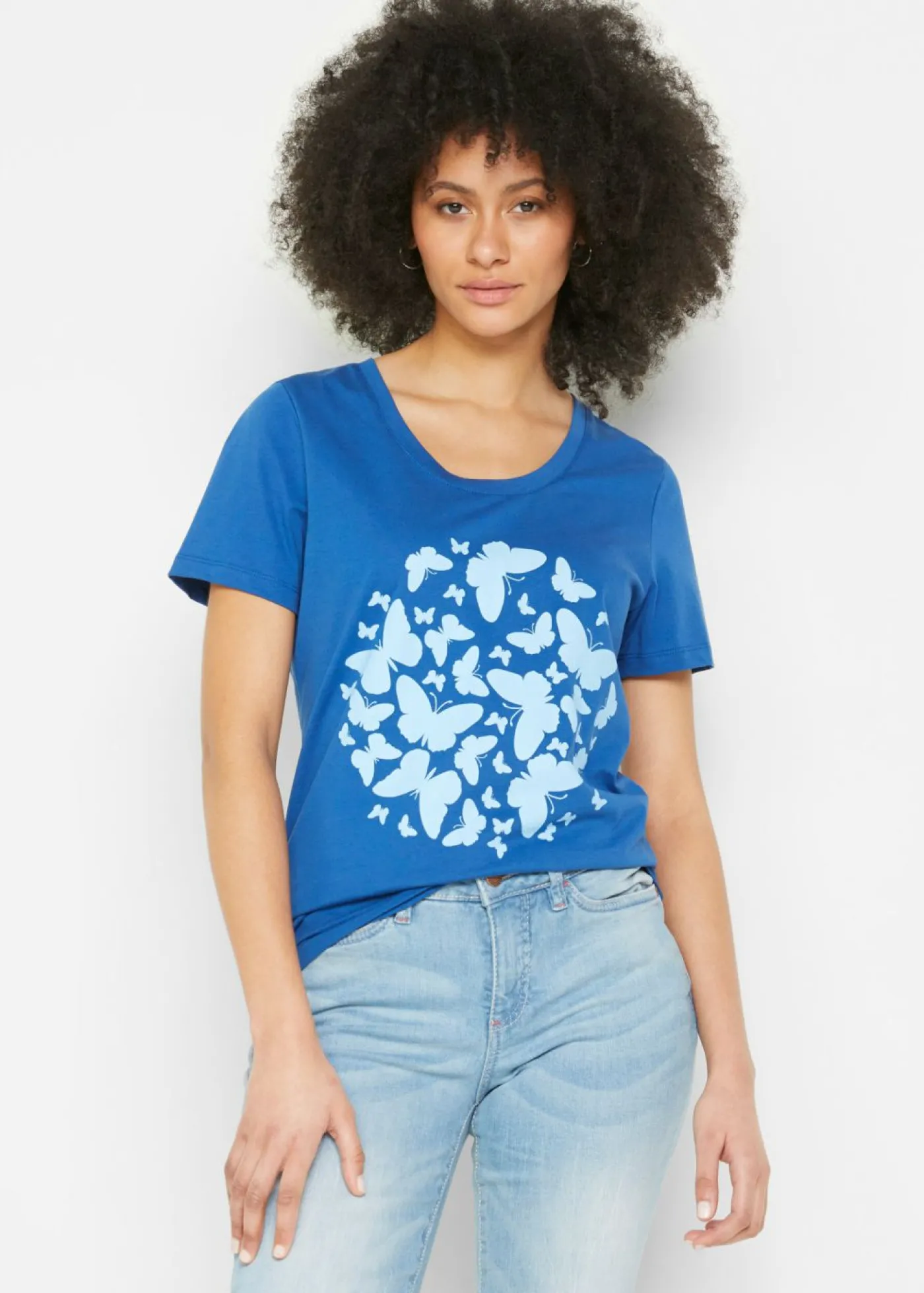 bonprix bonprix Camiseta Azul real estampado New
