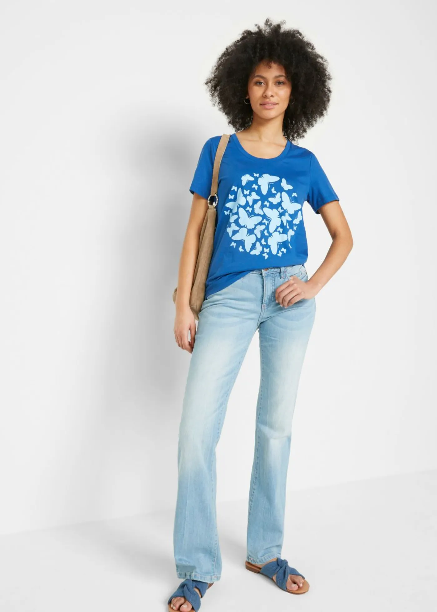 bonprix bonprix Camiseta Azul real estampado New