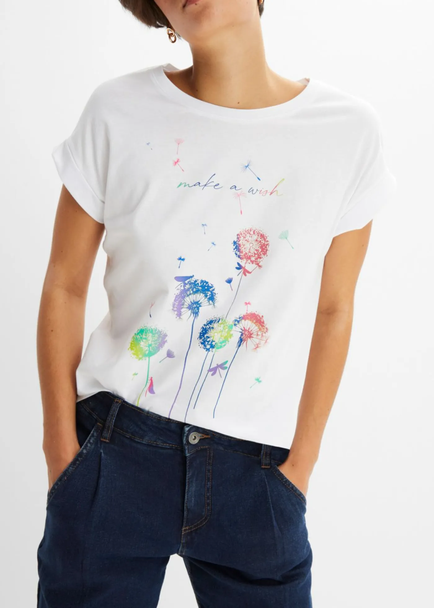 bonprix bonprix Camiseta Blanco estampado Online