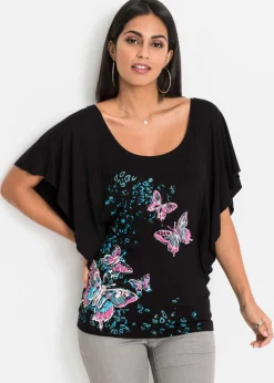bonprix bonprix Camiseta Negro estampado