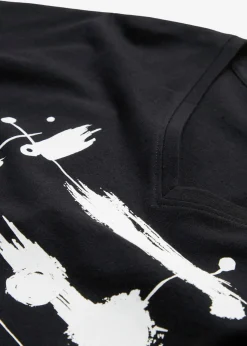 bonprix bonprix Camiseta Negro-blanco estampado