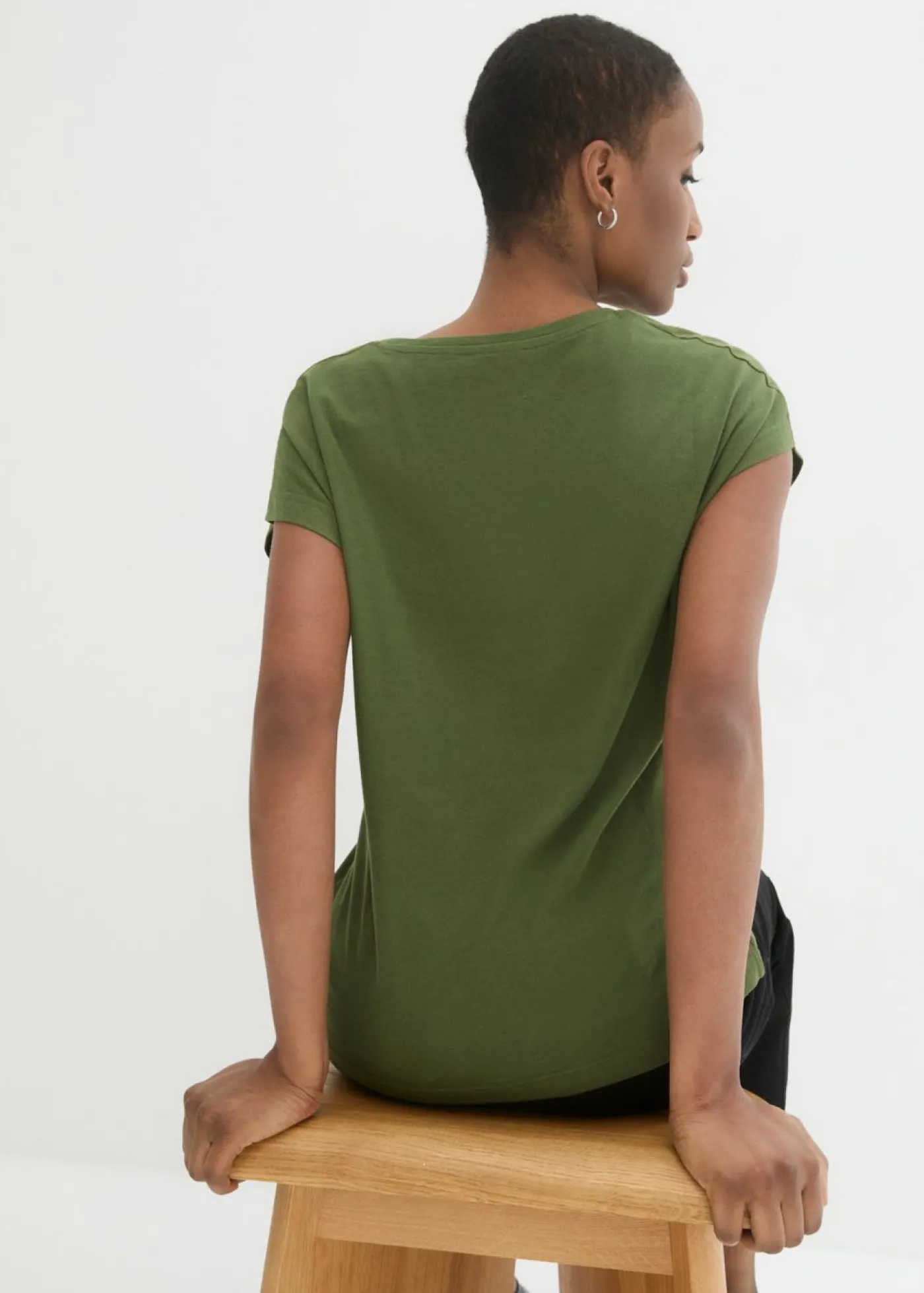 bonprix bonprix Camiseta Caqui oscuro-negro estampado Hot