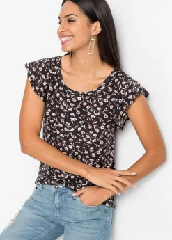 bonprix bonprix Camiseta Negro de flores