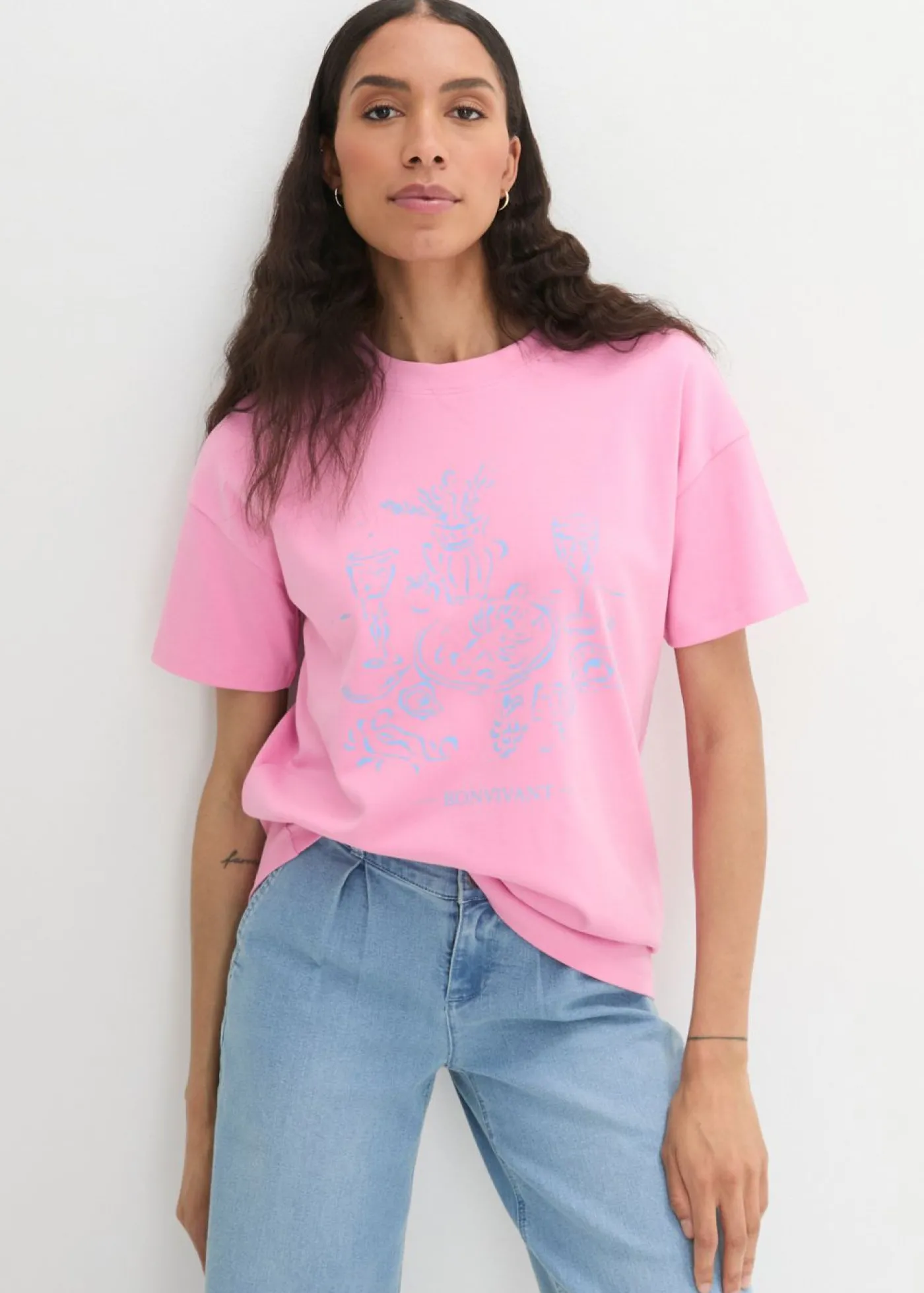 bonprix bonprix Camiseta rosa-azul bebé Best