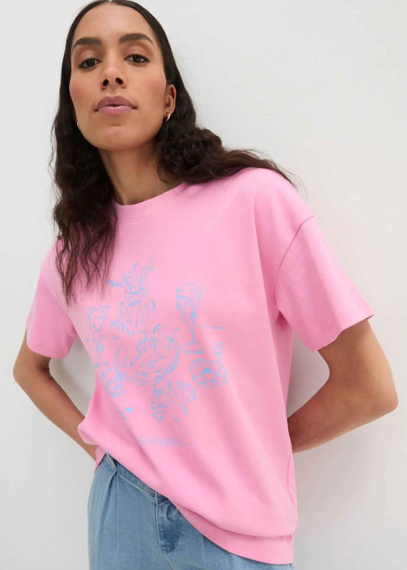 bonprix bonprix Camiseta rosa-azul bebé Best