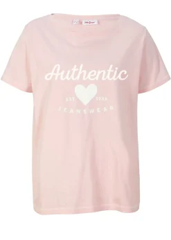 bonprix bonprix Camiseta Rosa empolvado-blanco estampado New