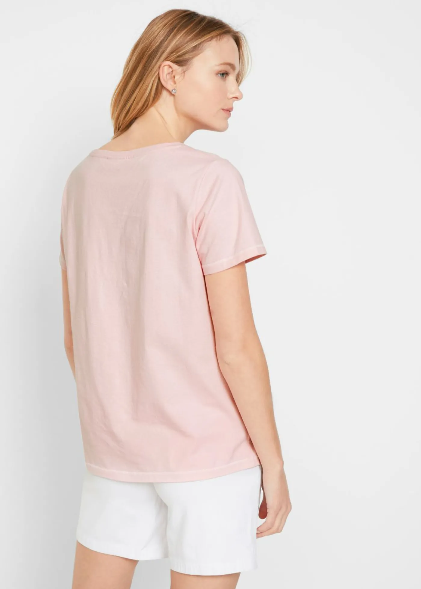 bonprix bonprix Camiseta Rosa empolvado-blanco estampado New