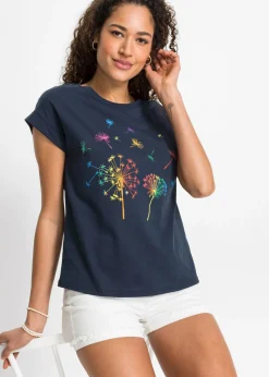 bonprix bonprix Camiseta Azul oscuro de flores Best