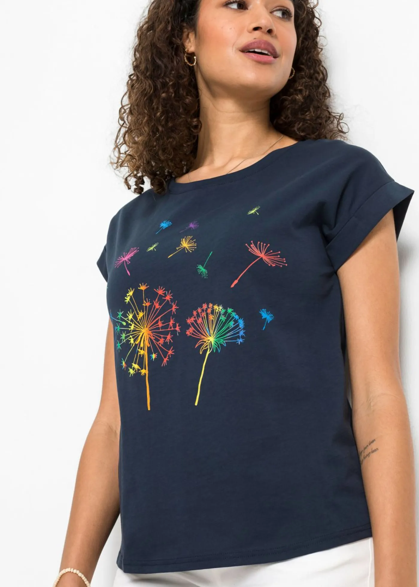 bonprix bonprix Camiseta Azul oscuro de flores Best