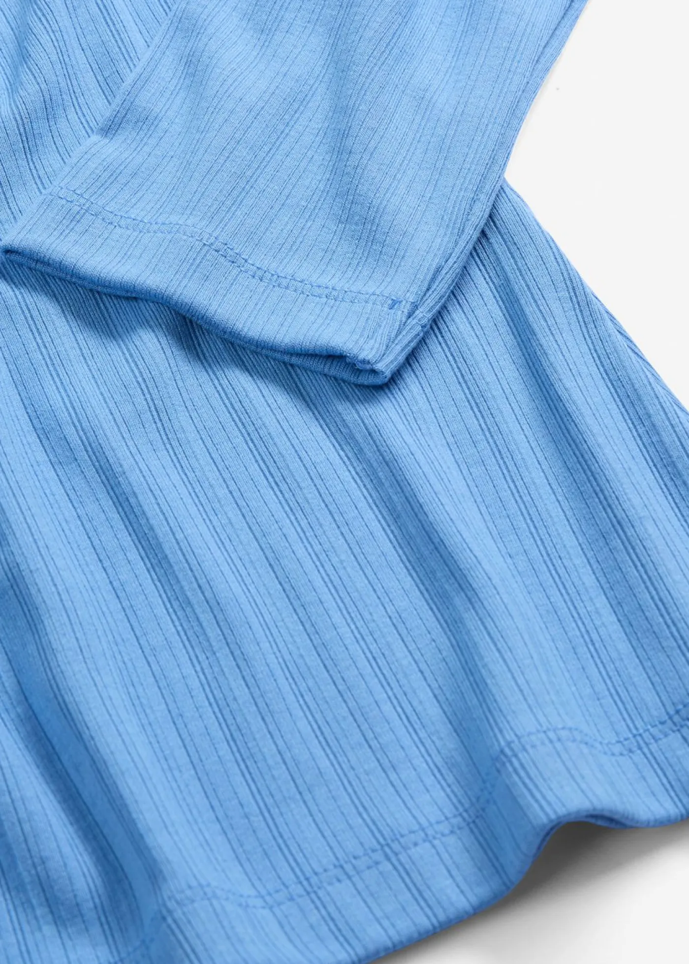 bonprix bonprix Camiseta acanalada de manga larga azul provenzal Clearance